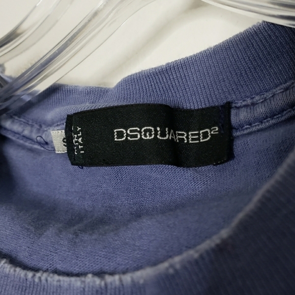 DSquared2 Italian Tee Shirt Graphic Exclusive One of a Kind Small Distressed - Picture 5 of 6